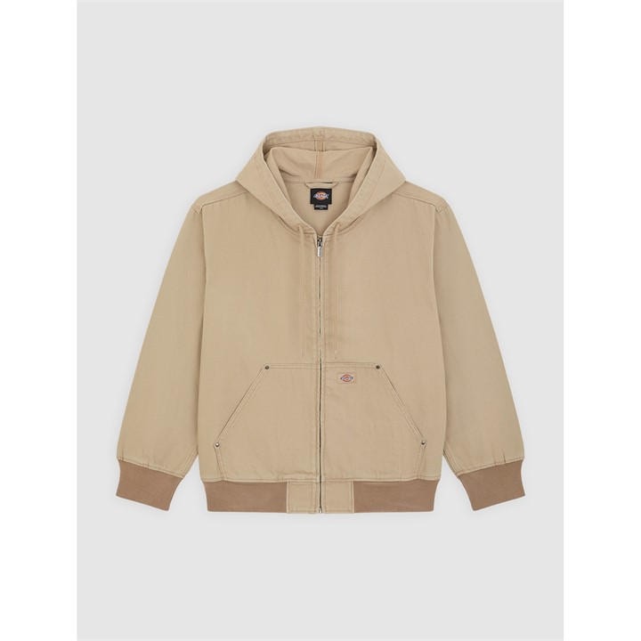 Dickies Men' Beige Canvas Hood Bomber in Size S, Sports Direct