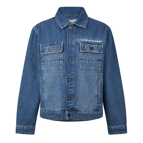 L AB Off White - Men's Diag Denim Jacket