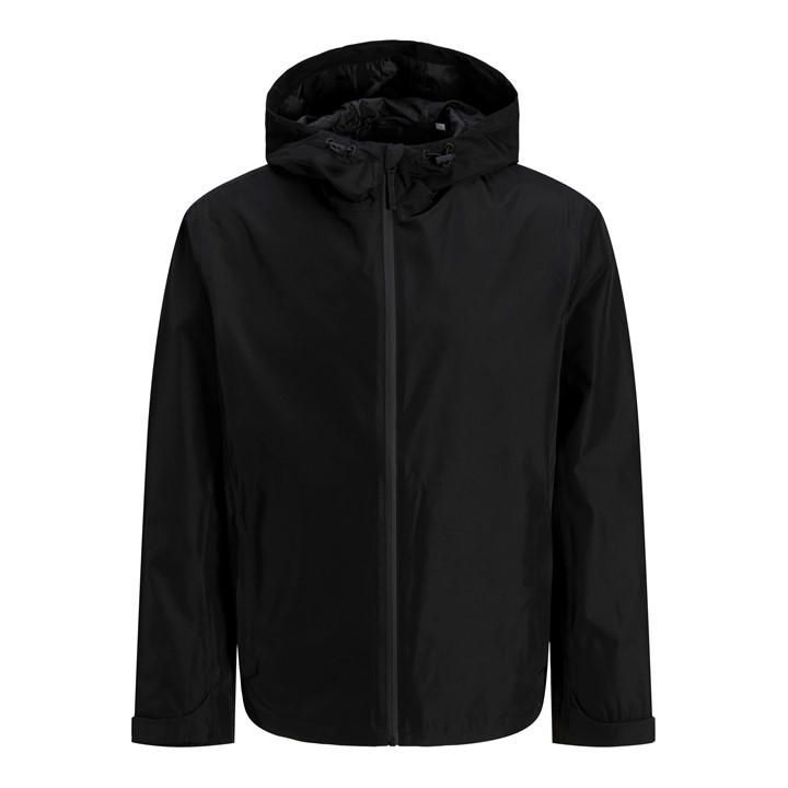 Jack And Jones Men' Black Rain Anorak Jacket in Size S, Sports Direct