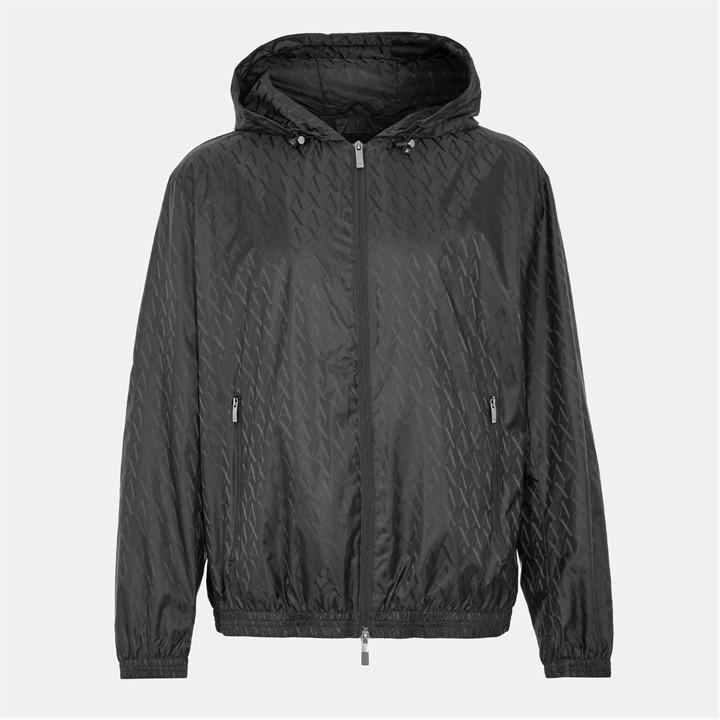 Armani Exchange Men' Black Water-Resistant Rain Anorak in Size S, Sports Direct