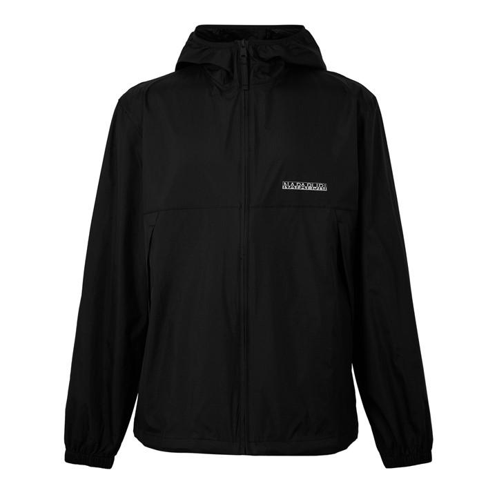 Napapijri Men's Black Rain Anorak Jacket in Size L, Sports Direct