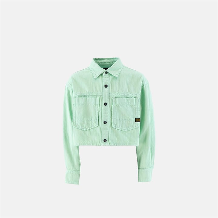 G Star Girls Green Kids' Crpd Overshirt in Size 14 - 16 Years, Sports Direct