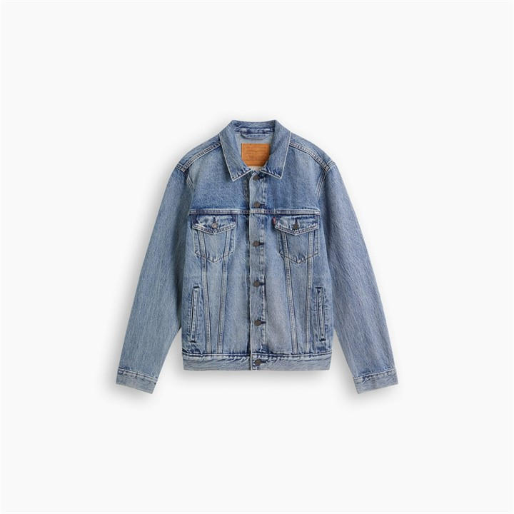 Levis Men's Blue Trucker Cotton Long Sleeve Denim Jacket in Size XL, Sports Direct