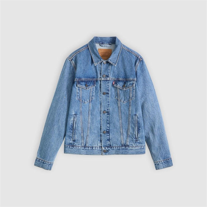 Levis Men's Blue Trucker Cotton Long Sleeve Denim Jacket in Size XL, Sports Direct