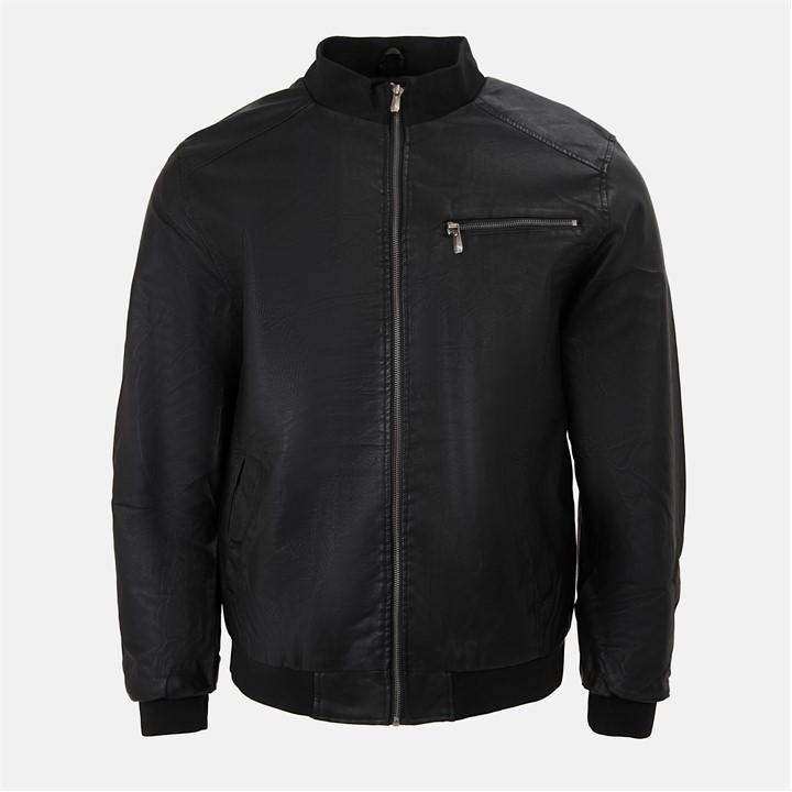 Firetrap Men's Black Wash Bomber in Size M, Sports Direct