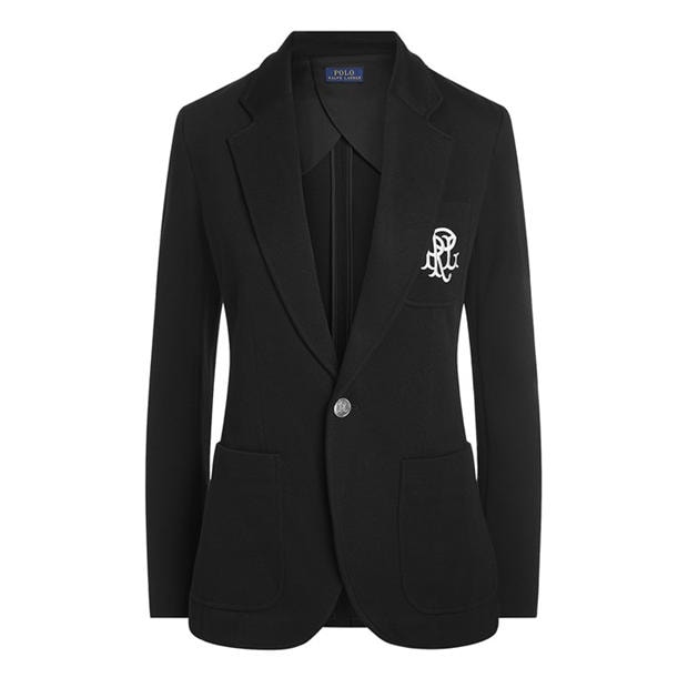 Polo Black - POLO RALPH LAUREN - Women's  Cotton Long Sleeve Single Breasted Blazer