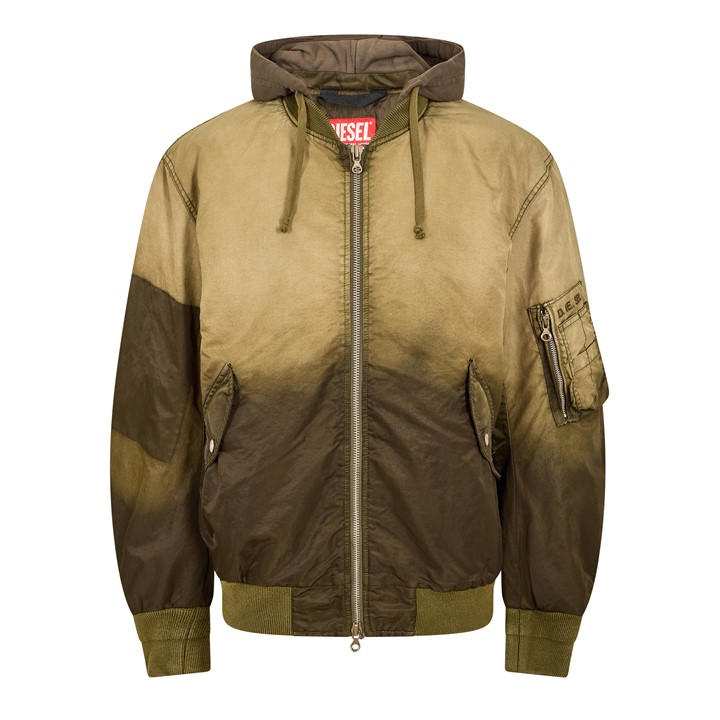 Diesel Men's Green Bomber Jacket in Size L, Sports Direct