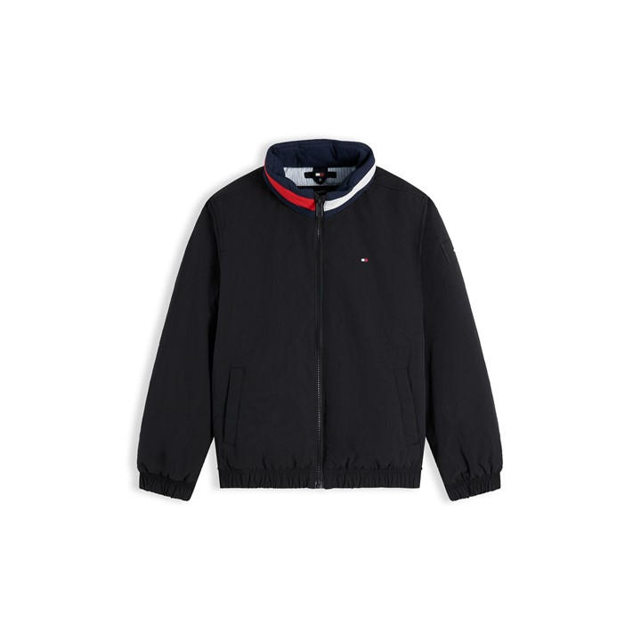 Tommy Hilfiger Boys Black Kids' Windbreaker in Size 14 - 16 Years, Sports Direct