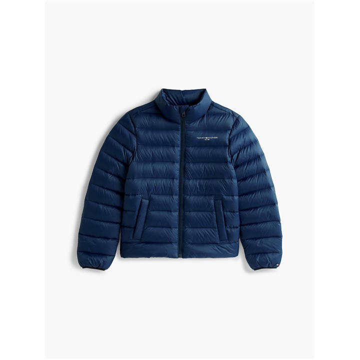 Tommy Hilfiger Boys Blue Kids' Short Puffer Jacket in Size 3 - 4 Years, Sports Direct