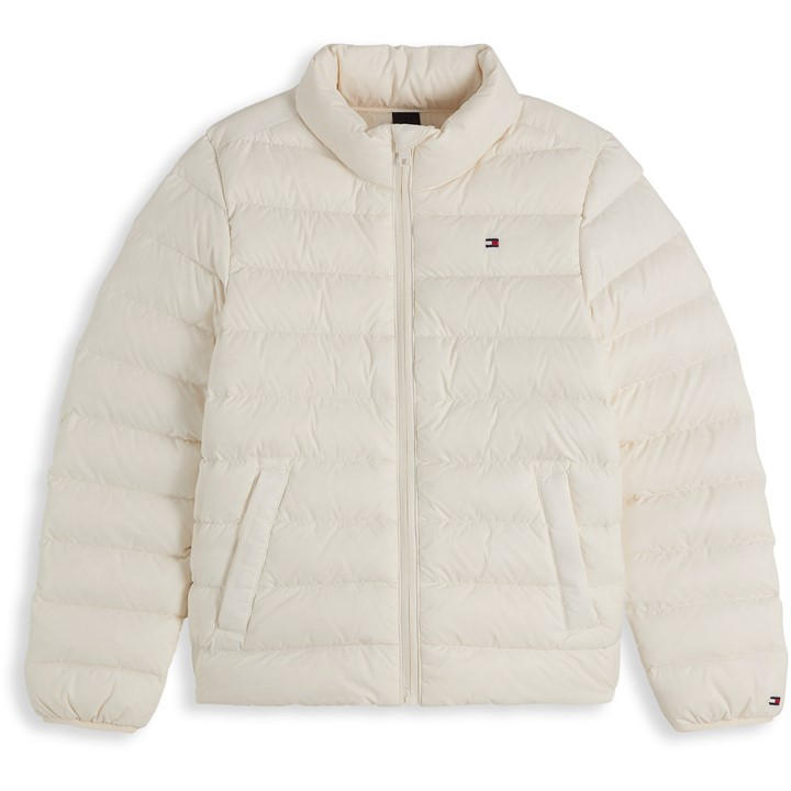 Tommy Hilfiger Girls White Kids' Short Puffer Jacket in Size 9 - 10 Years, Sports Direct