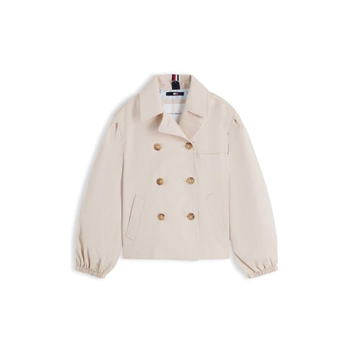 Tommy Hilfiger Girls Beige Kids' Trench Coat in Size 9 - 10 Years, Sports Direct