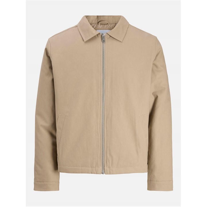 Jack And Jones Men's Cream Dover Worker Jacket in Size L, Sports Direct