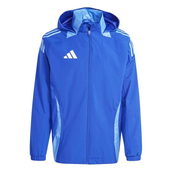 Adidas Men's Blue Tiro24 Rain Anorak in Size L, Sports Direct