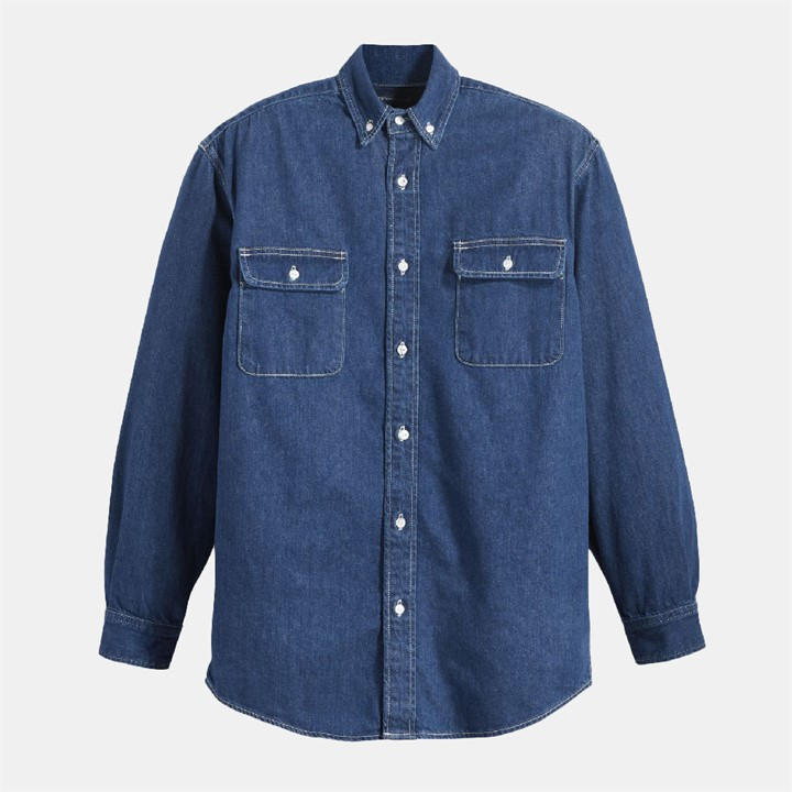 Levis Men's Blue Lmc Classic Denim Overshirt in Size L, Sports Direct
