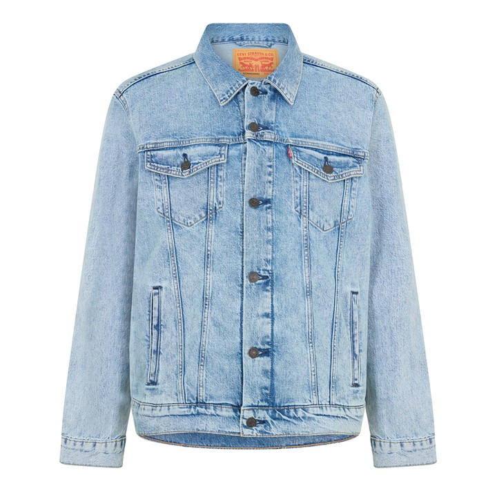 Levis Men' Blue Trucker Denim Jacket in Size S, Sports Direct