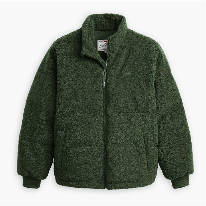 Levis Men's Green Rocky Short Puffer Jacket in Size XL, Sports Direct