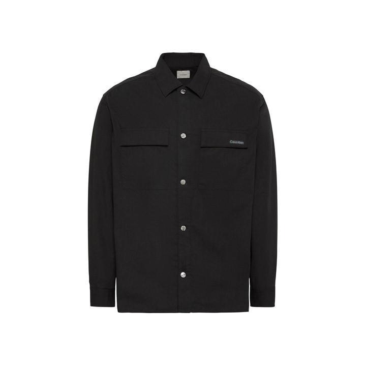 Calvin Klein Jeans Men's Black Overshirt in Size L, Sports Direct
