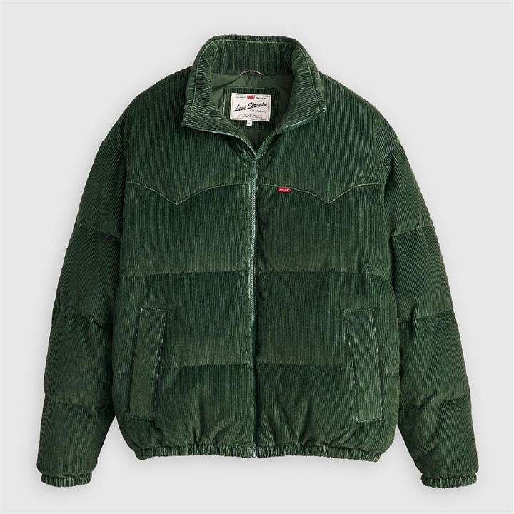 Levis Men's Green Medium Puffer Jacket in Size XS, Sports Direct