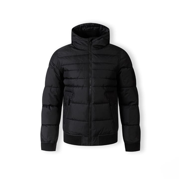 Image of Minoti Men padded jacket hooded black Male XL