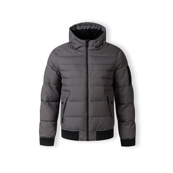 Minoti Men's Grey Padded Jacket With Hood in Size XL, Sports Direct