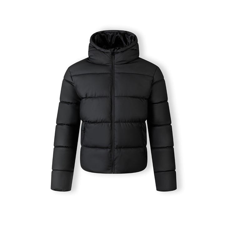 Minoti Men' Black Pu Jacket Zip Pockets in Size S, Sports Direct