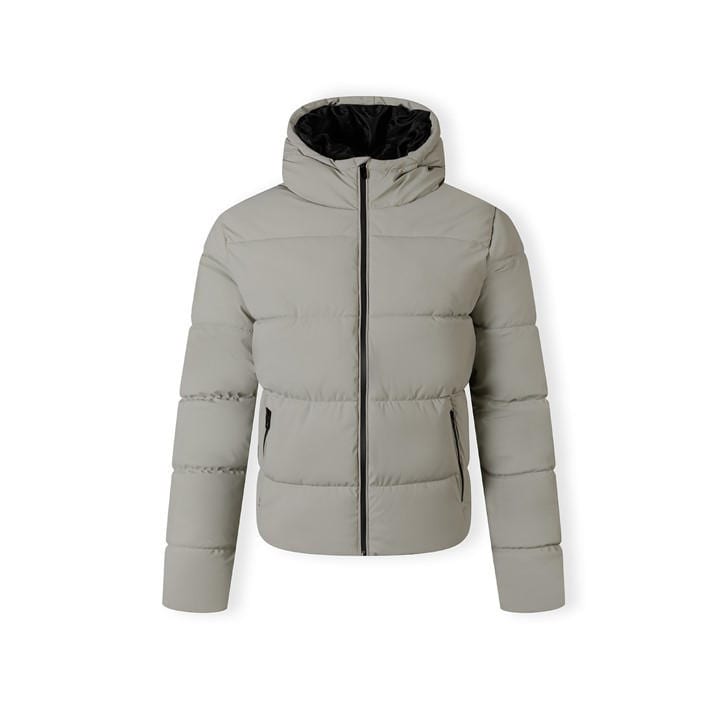 Minoti Men's Grey Pu Jacket With Hood And Zip Pockets in Size 2XL, Sports Direct
