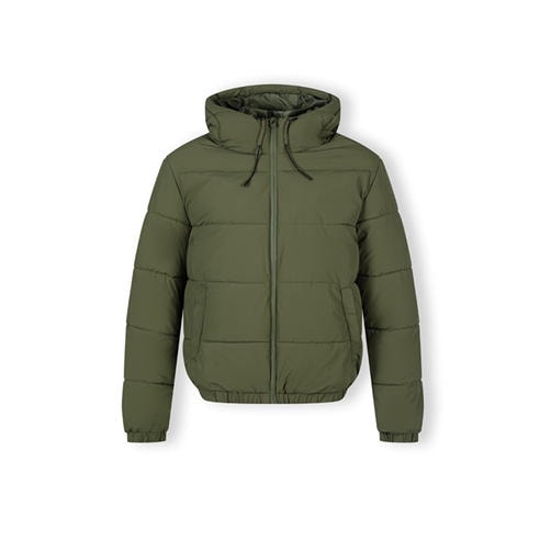 Minoti - Men ripstop jacket high collar adjustable hood khaki