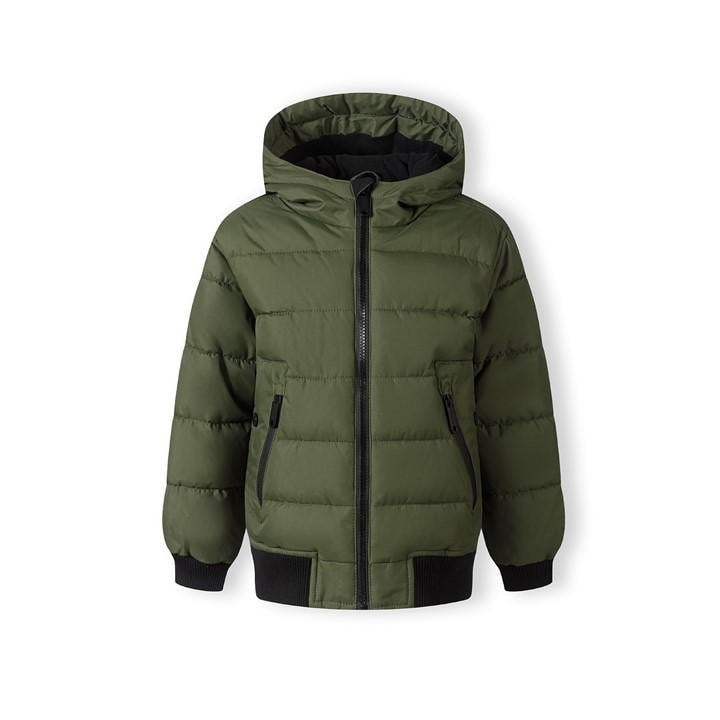 Minoti Boys Green Padded Jacket With Hood Zipped Pockets Khaki in Size 10 - 11 Years, Sports Direct