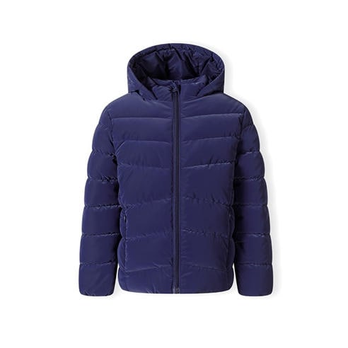 Minoti - Girls padded jacket velvet feel navy