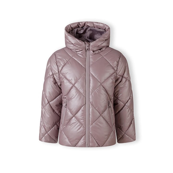 Minoti Girls Purple Quilted Jacket With Hood And Zip Pockets Lilac in Size 7 - 8 Years, Sports Direct