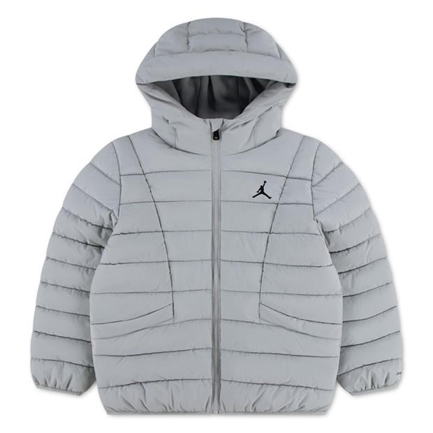 Light Smok Gray - Air Jordan - Kids' Jn71 Full-Zip Hooded Puffer Jacket