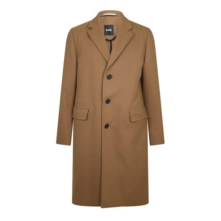 Boss Men's Brown C-Hyde-Flaps-Hl-241 10254935 0 Overcoat in Size 3XL, Sports Direct