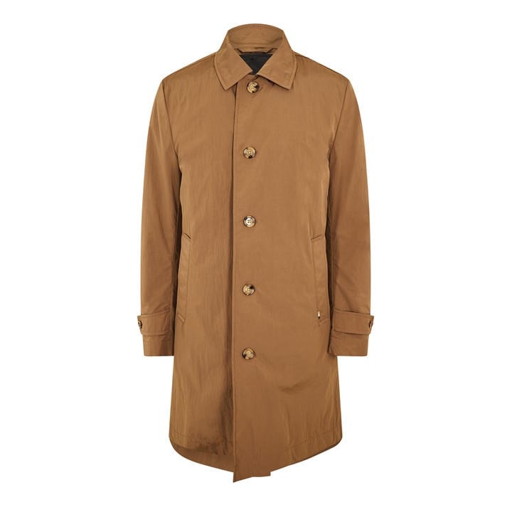 Boss Men' Brown C-Cam-Inpad Overcoat in Size S, Sports Direct