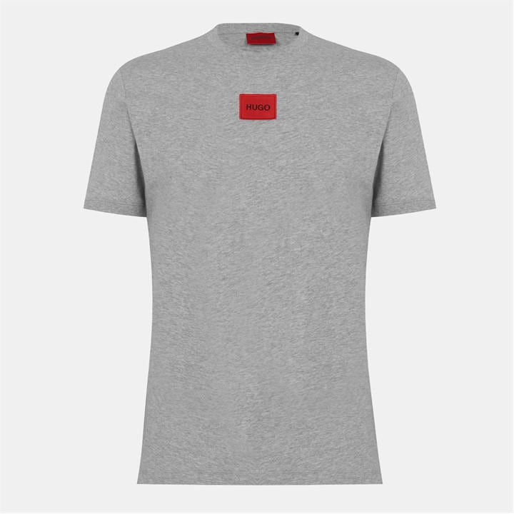 Hugo Men's Grey Diragolino Contemporary T-Shirt With Logo Detail in Size XS, Sports Direct