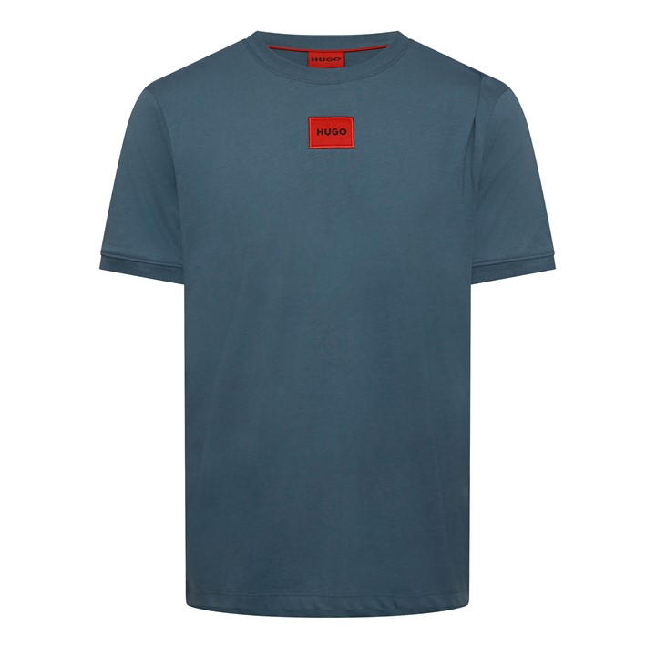 Hugo Men's Blue Diragolino Contemporary T-Shirt With Logo Detail in Size XL, Sports Direct