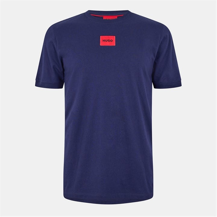 Hugo Men's Blue Diragolino Contemporary T-Shirt With Logo Detail in Size XL, Sports Direct