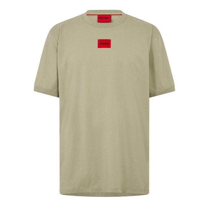 Hugo Men' Green Diragolino Contemporary T-Shirt With Logo Detail in Size S, Sports Direct