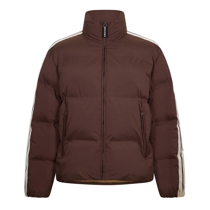 Palm Angels Men's Brown Classic Logo Down Short Puffer Jacket in Size 2XL, Sports Direct
