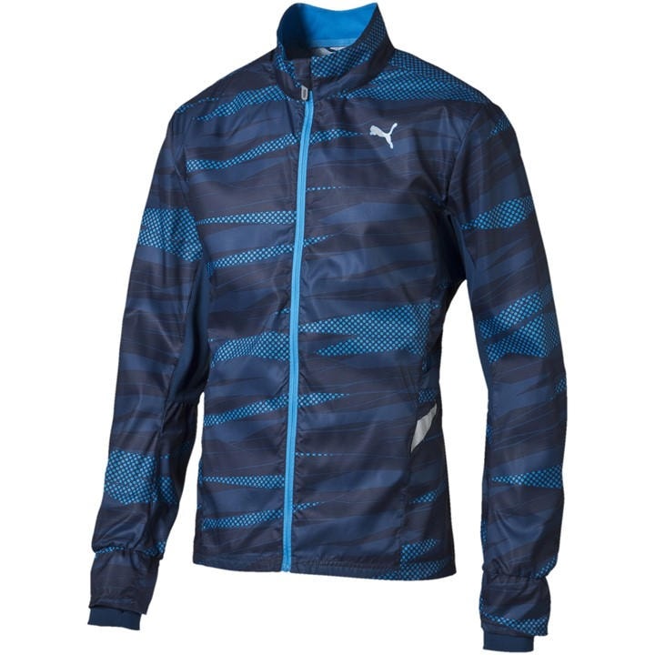Puma Men's Blue (18) Graphic Woven Jacket in Size XS, Sports Direct