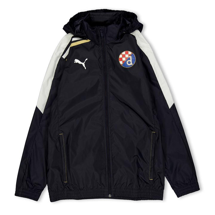 Puma  Kids Black (P) Esito Rain Jacket  in Size 7 - 8 Years, Sports Direct