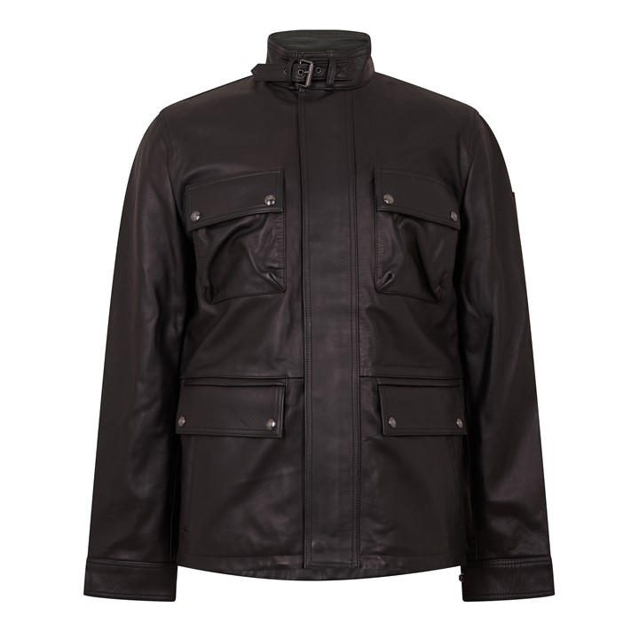 Belstaff Men' Brown Grant Leather Jacket in Size S, Sports Direct