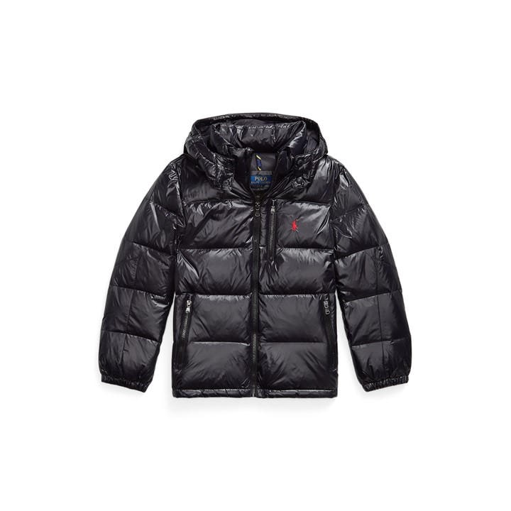 Polo Ralph Lauren Boys Black Kids' Gorham Medium Puffer Jacket in Size 14 - 16 Years, Sports Direct