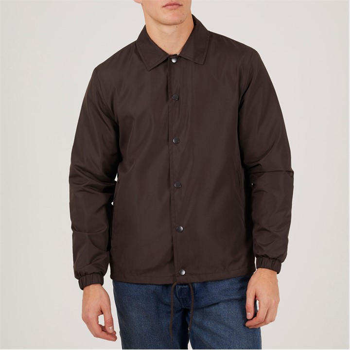 Brave Soul Men's Brown Light Weight Coach Jacket in Size M, Sports Direct