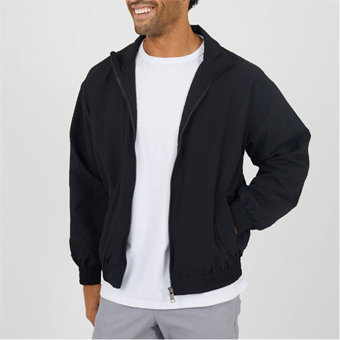 Brave Soul - Men's Seersucker Oversized Coach Jacket