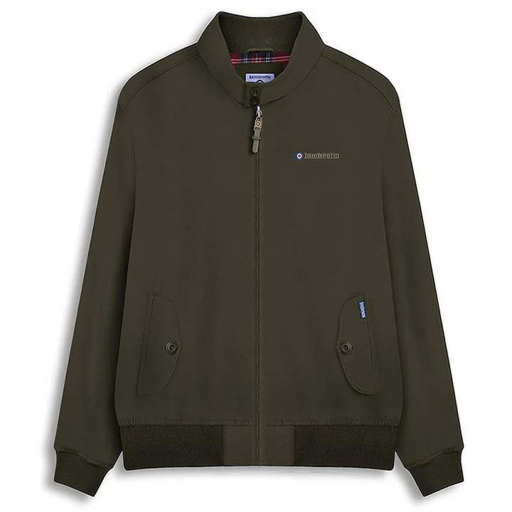 Lambretta Men's Green Shower Resistant Harrington Bomber Jacket - Small - Image 3