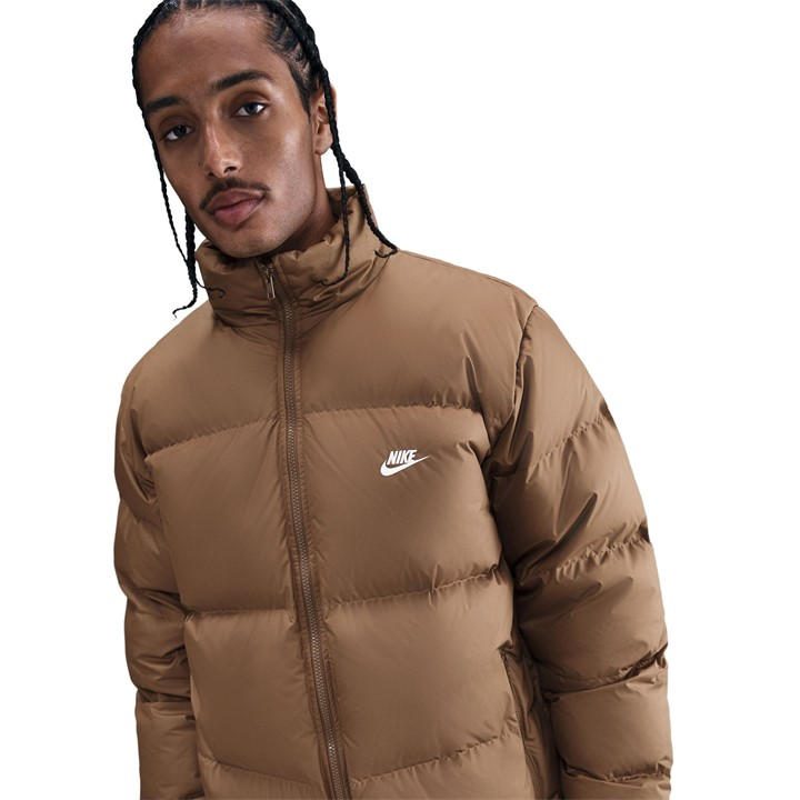 Nike Men's Brown Therma-Fit Club Puffer Jacket in Size M, Sports Direct