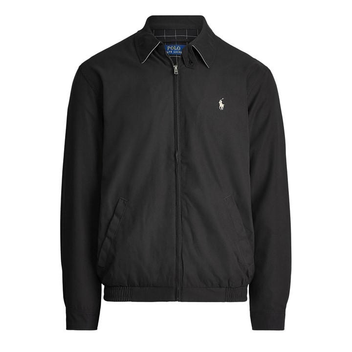 Polo Ralph Lauren Men's Black Bi-Swing Cotton Water Resistant Harrington Jacket in Size XL, Sports Direct