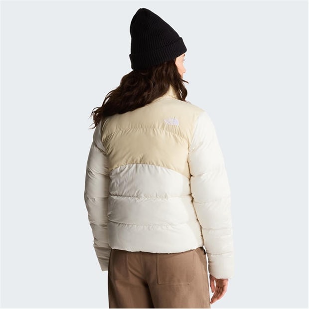 White/Dessert - The North Face - Womens Saikuru Water and Wind Resistant Oversized Fit Short Puffer Jacket