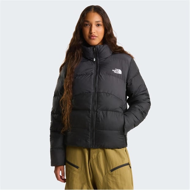Black/Asphalt - The North Face - Womens Saikuru Water and Wind Resistant Oversized Fit Short Puffer Jacket