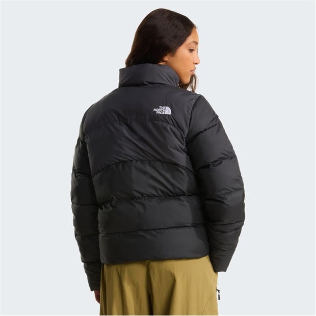 Black/Asphalt - The North Face - Womens Saikuru Water and Wind Resistant Oversized Fit Short Puffer Jacket